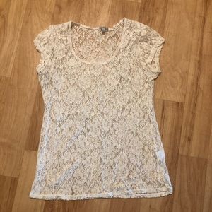 Charlotte Russe Tops - Ivory lace top Charlotte Russe Tops - Ivory lace top